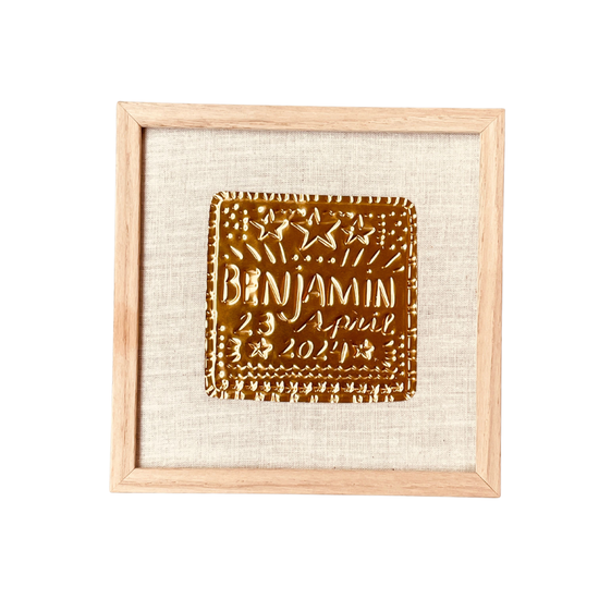 Gold Foil Art Piece - Custom Made with Name