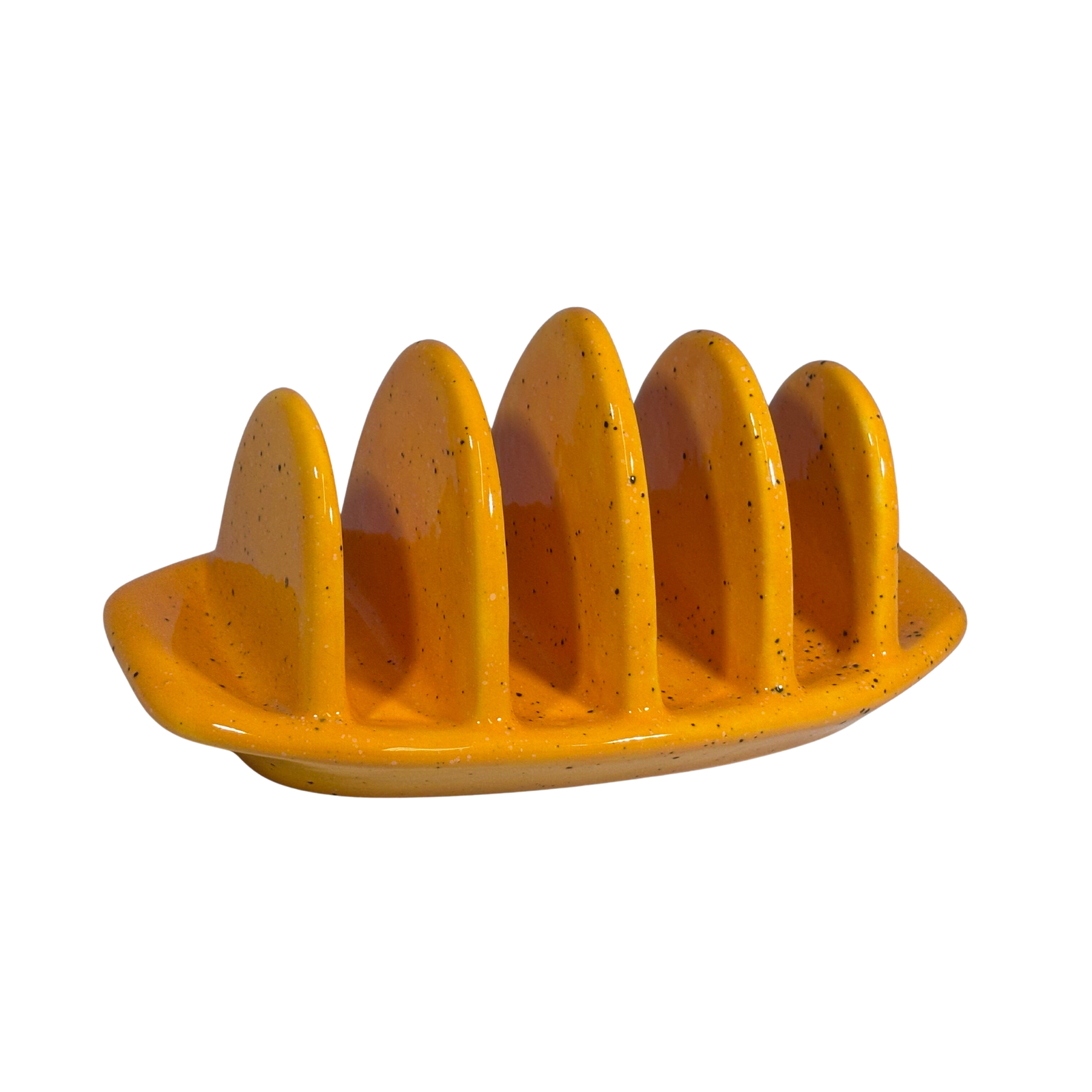 Toast Rack Speckled Yellow Glaze