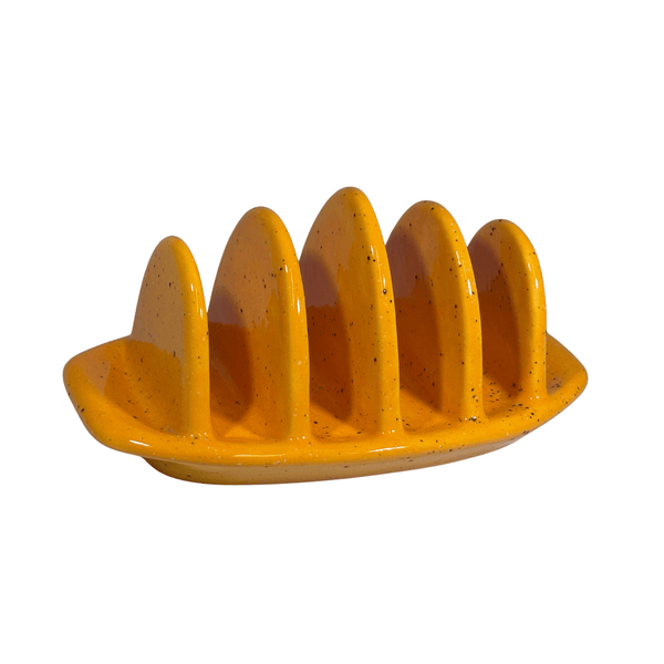 Toast Rack Speckled Yellow Glaze