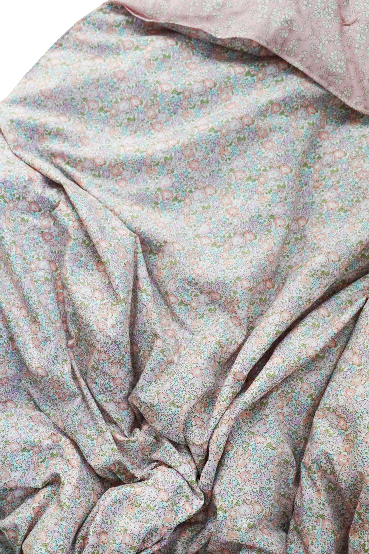 Reversible Heirloom Quilt made with Liberty Fabric MICHELLE LILAC & CAPEL PINK - Coco & Wolf