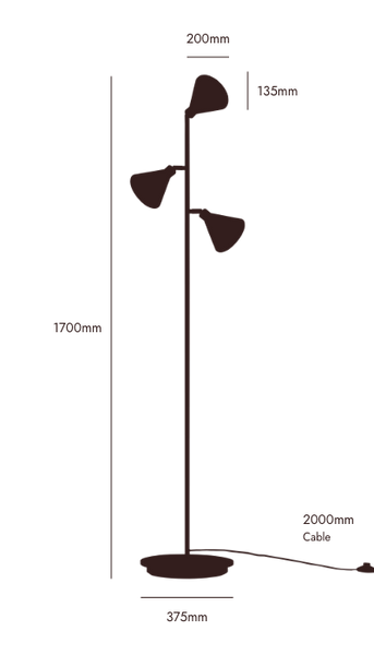 Brass Cone Floor Lamp