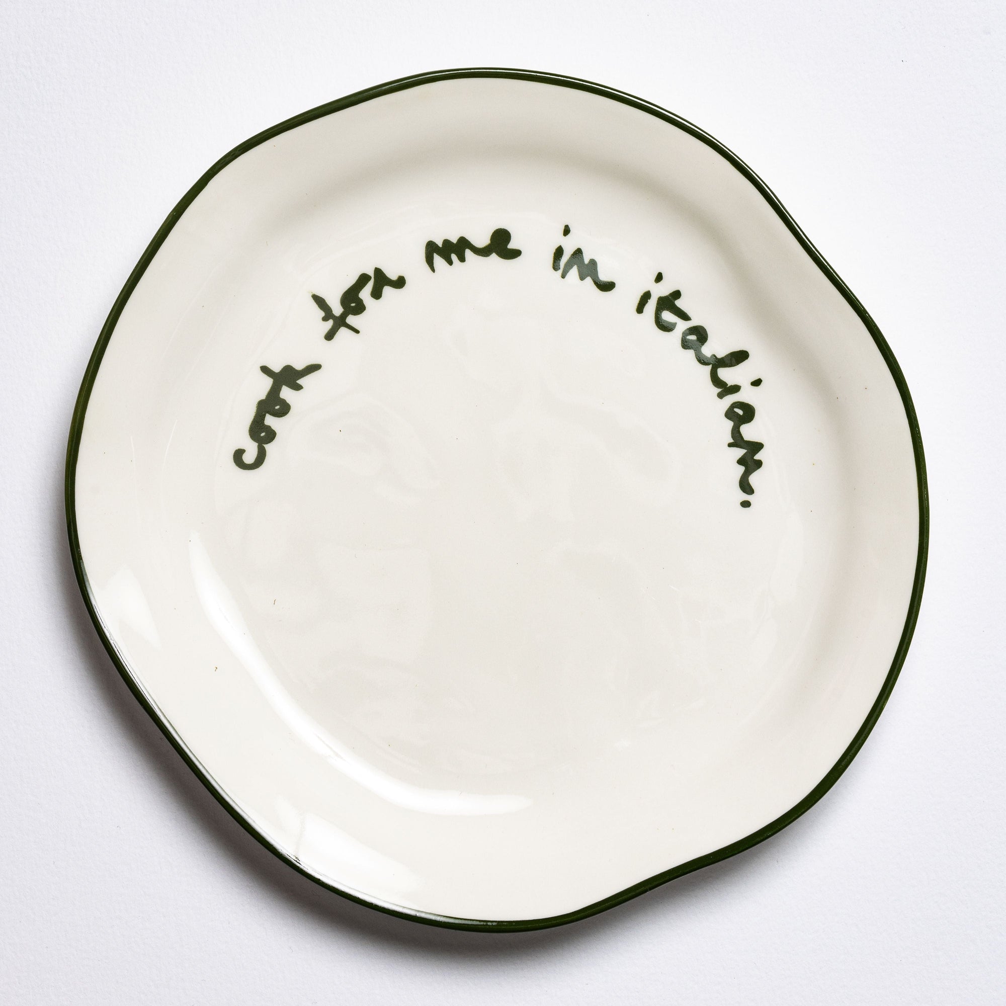 Statement Plate | Cook For Me In Italian