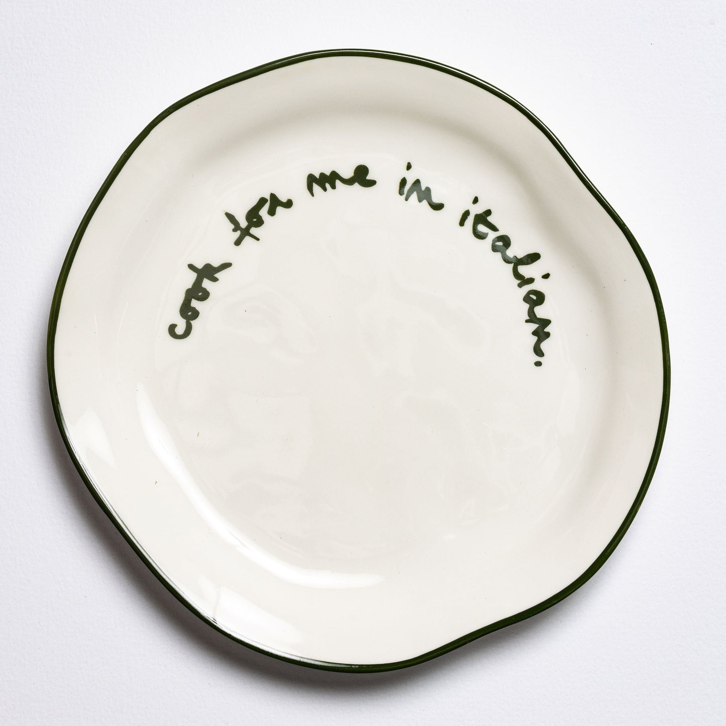 Statement Plate | Cook For Me In Italian