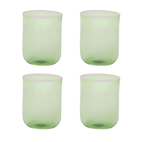 The Daphne Murano Tumbler in Green, Set of Four