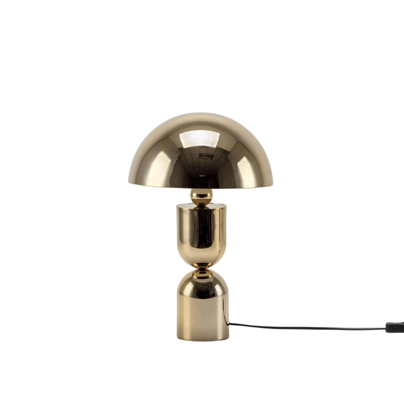 Brass mushroom dome table lamp