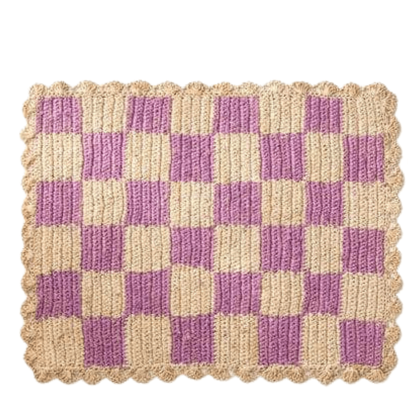 Lavender checked Placemat