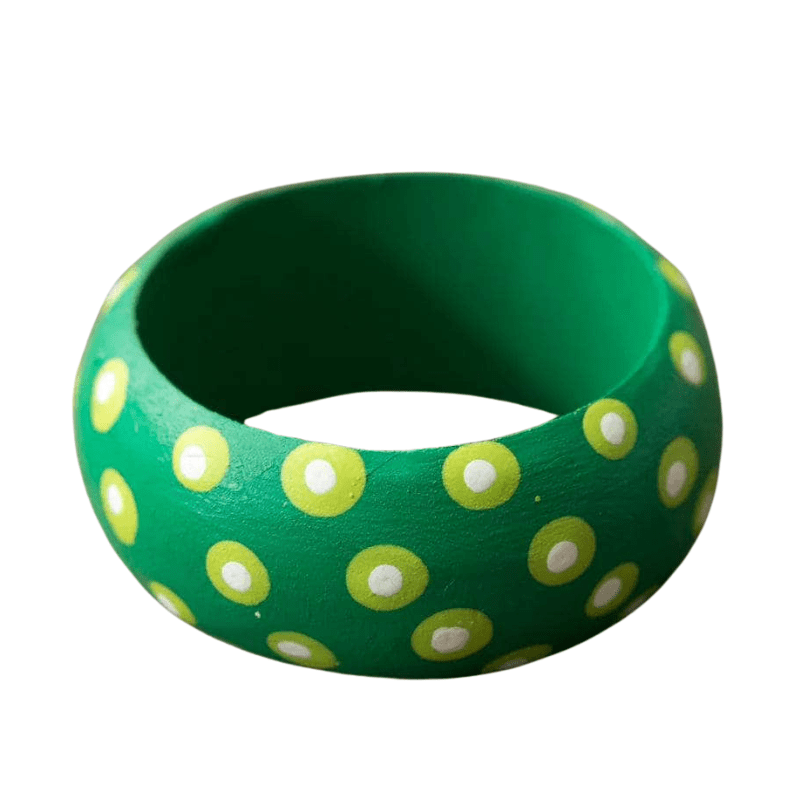 Wooden Dots Napkin Holder - Green