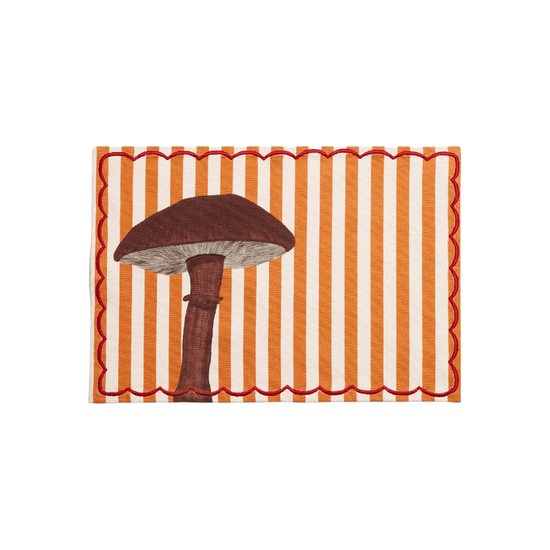 Cotton Striped Mushroom Placemat