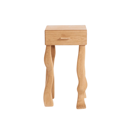 Foot Side Table With Drawer