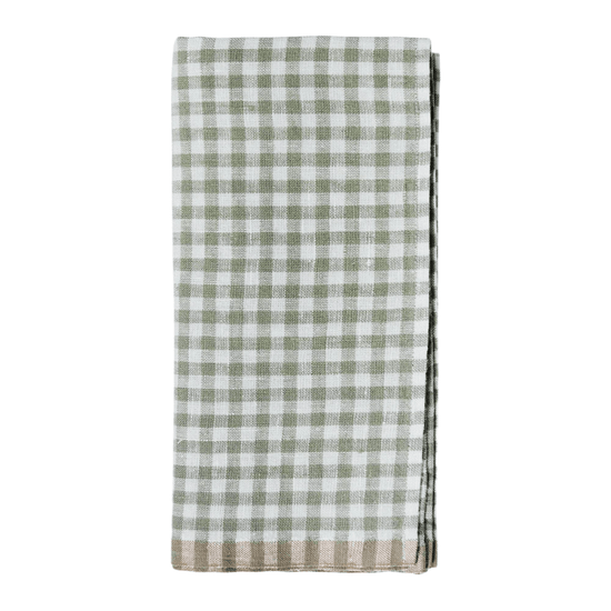 Green Gingham linen Napkin