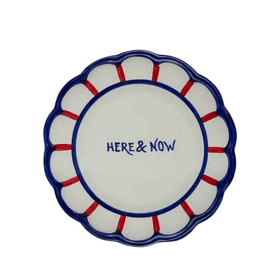 ‘Here & Now’ dessert plate | Blue