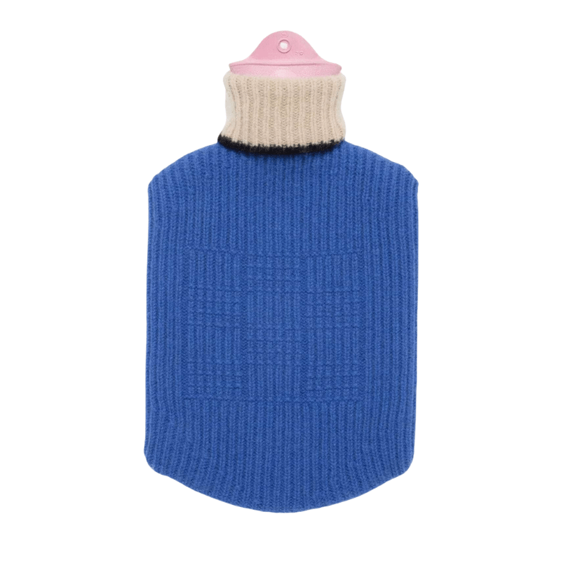 Felted Lambswool Hot Water Bottle - Electric Blue