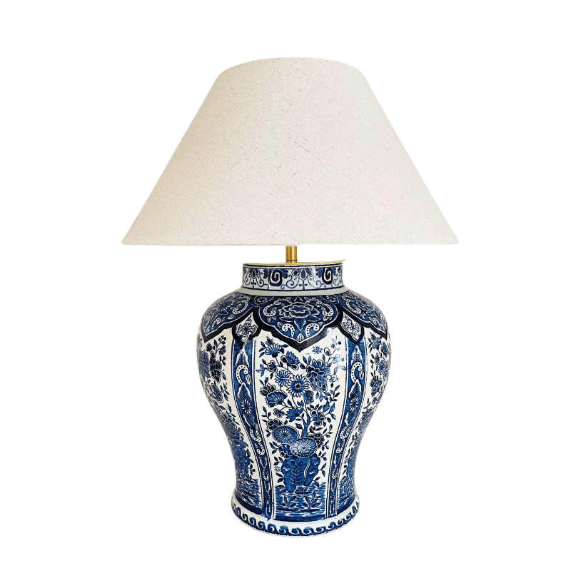 Antique Delft Boch Lamp