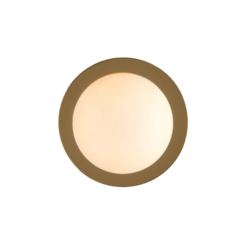 Brass opal disk wall light