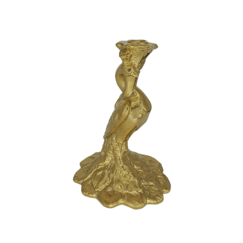 La Managerie Ottomane  Peacock Candlestick Gold