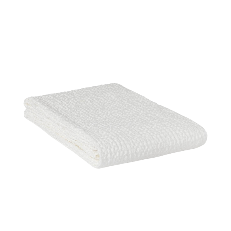 White Linen Bath Towel