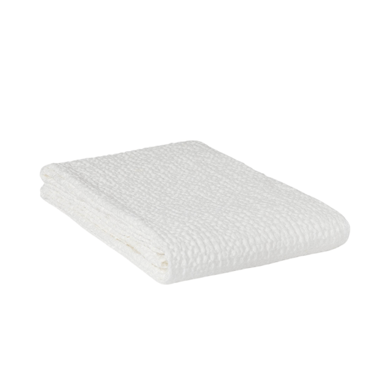 White Linen Bath Towel