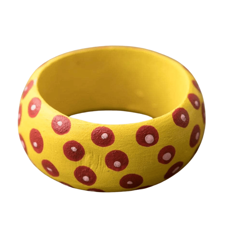 Wooden Dots Napkin Holder - Yellow
