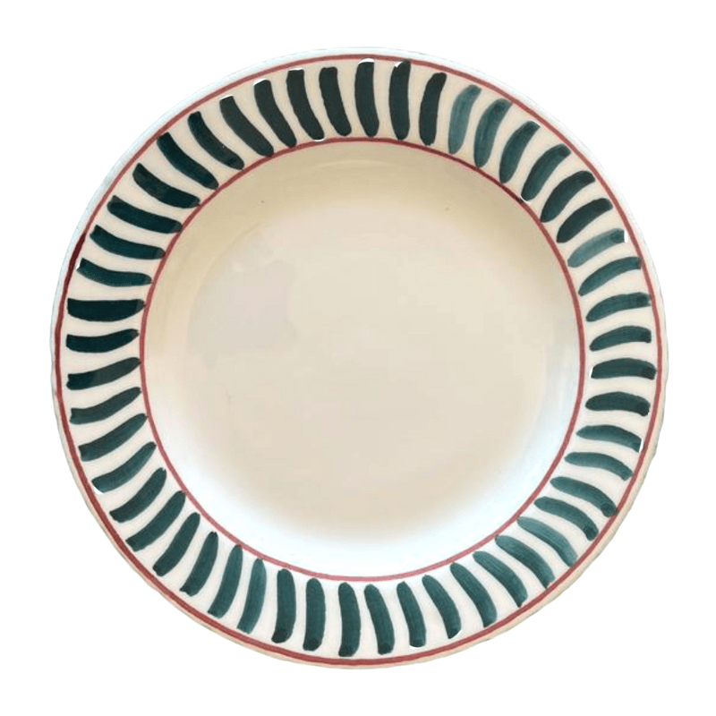 Ceramic Emerald Green Dining Plate | Set of 12