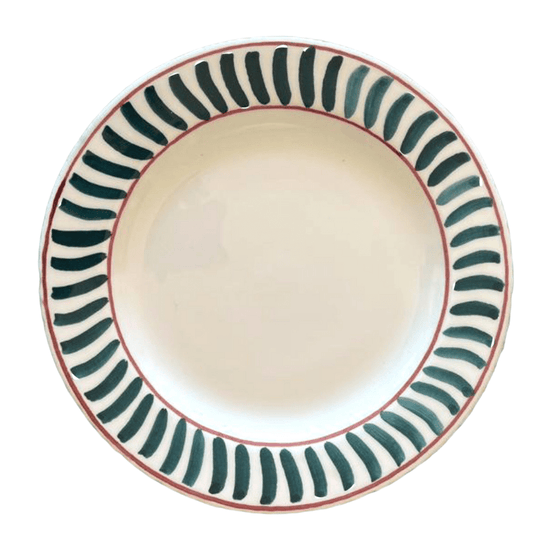 Ceramic Emerald Green Dining Plate | Set of 12