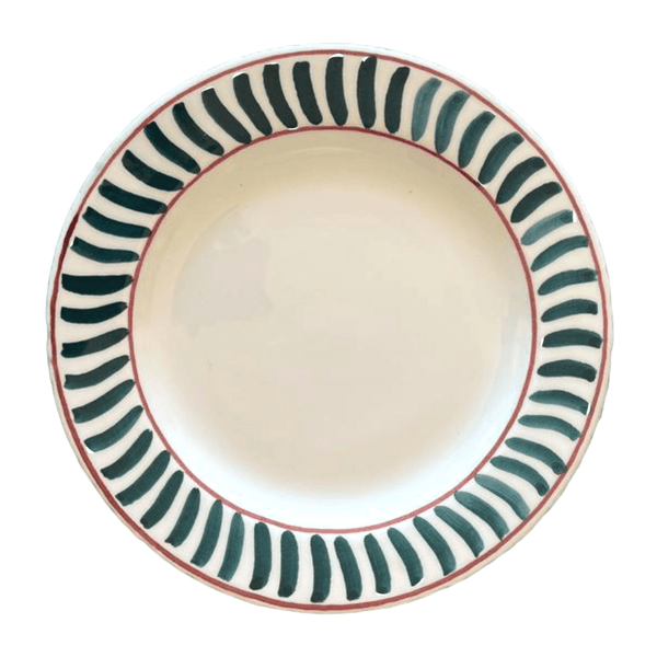 Ceramic Emerald Green Dining Plate | Set of 12