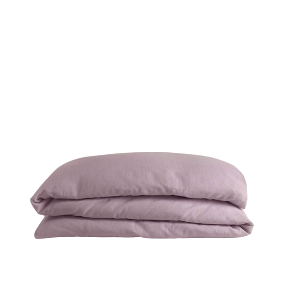 Hemp Duvet Cover Lilac White