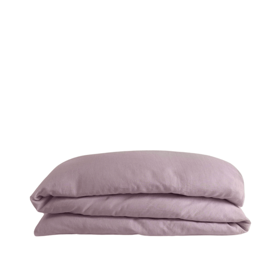 Load image into Gallery viewer, Hemp Duvet Cover Lilac White
