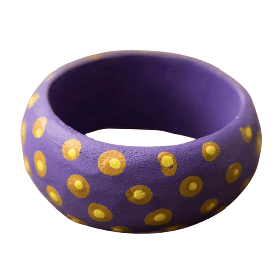 Wooden Dots Napkin Holder - Purple