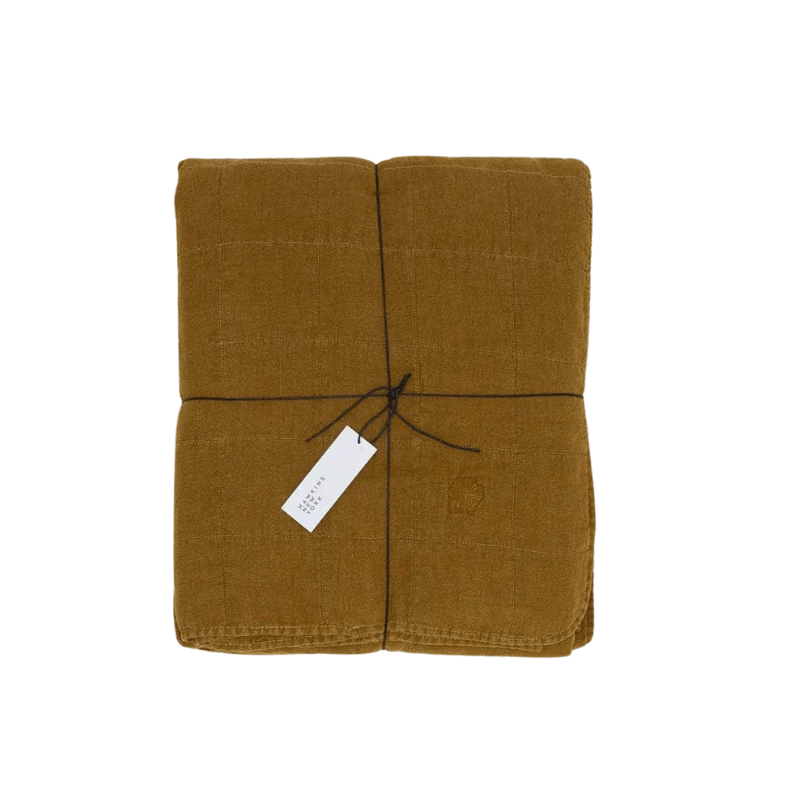Simple Linen Quilt - Bronze