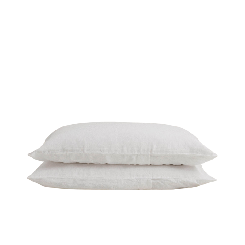 Hemp Pillowcase Pair Pure White