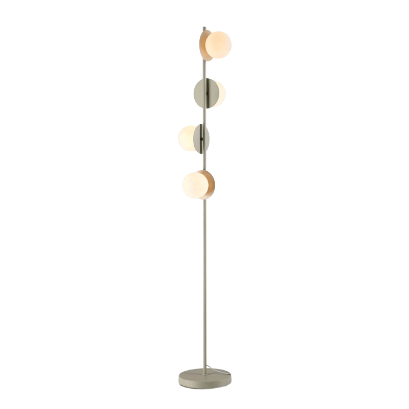 Sand opal disk floor lamp