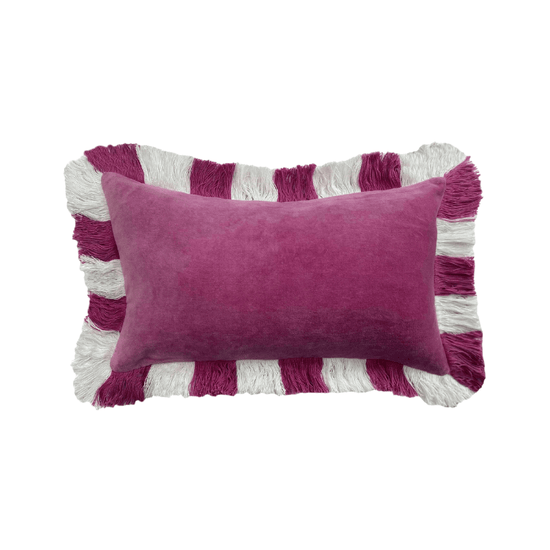Rectangle Fuchsia Velvet Cushion Cover