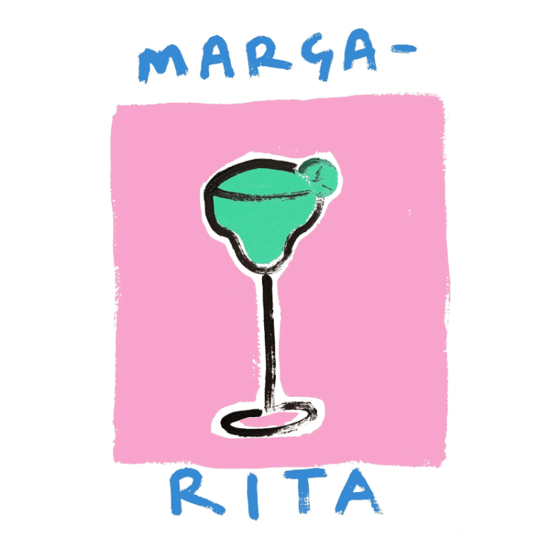 Margarita Pink Art Print