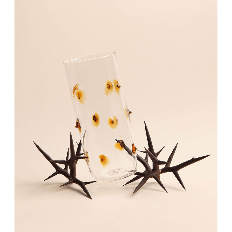 Yellow prickly Glasses (set of 4)