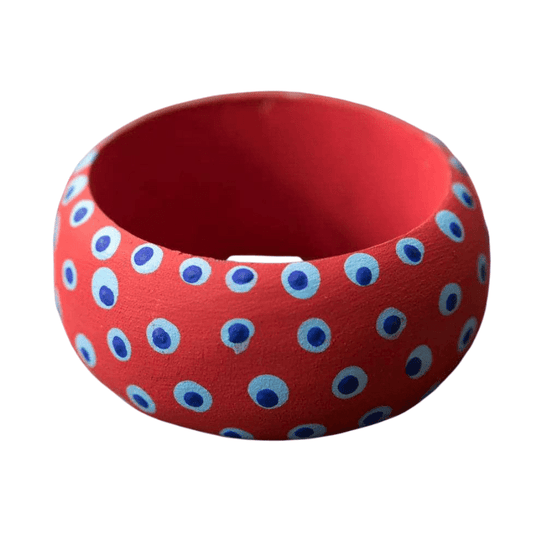 Wooden Dots Napkin Holder - Red