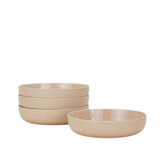 Essential Low Bowl - Set Of 4, Blush