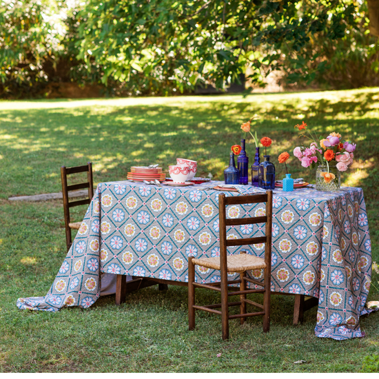 Blue Rombos Tablecloth