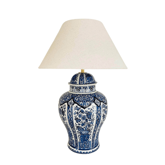 Antique Delft Boch Lamp