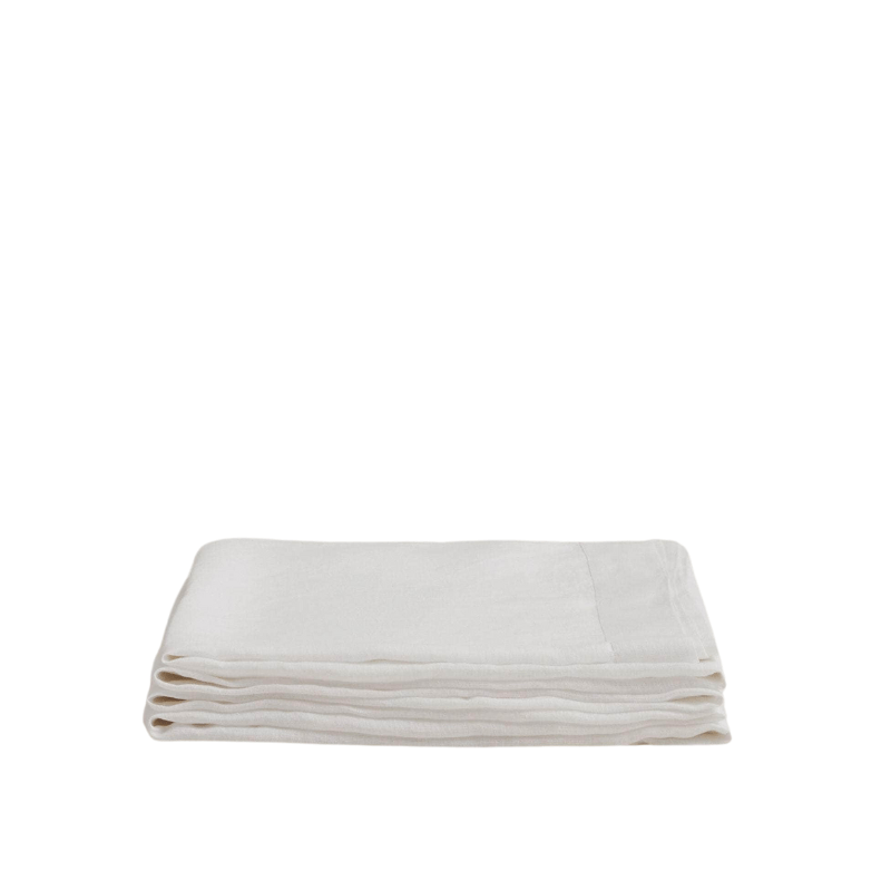 Hemp Fitted Sheet Pure White