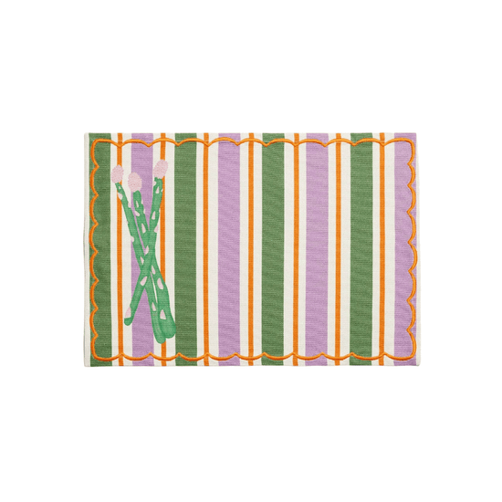 Cotton Striped Asparagus Placemat