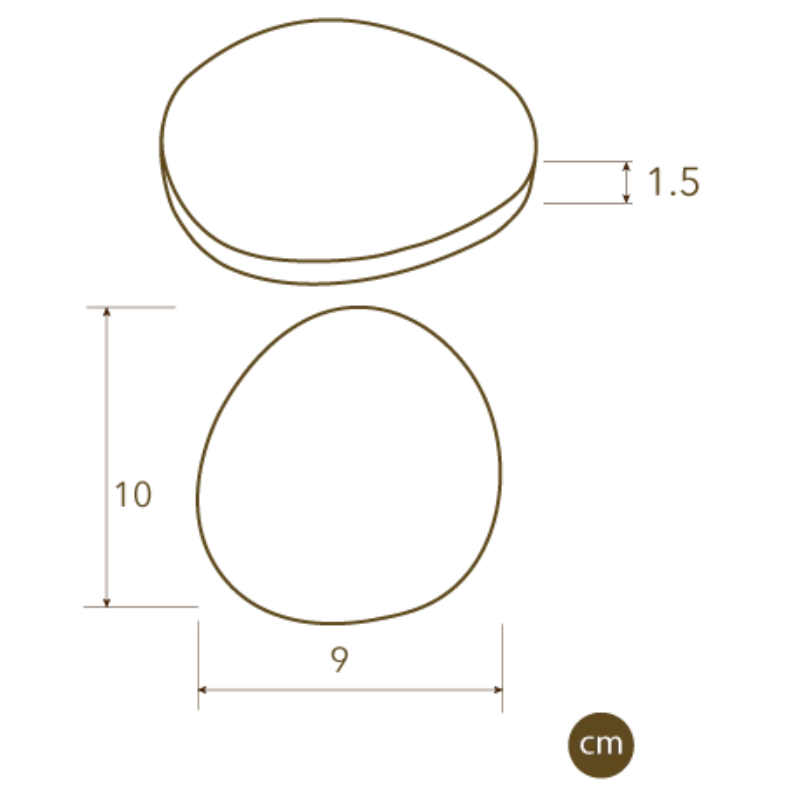 Two Round Coasters - Tobacco