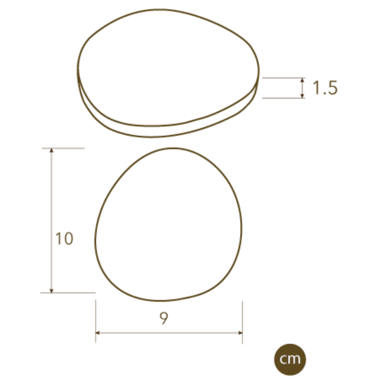 Two Round Coasters - Tobacco