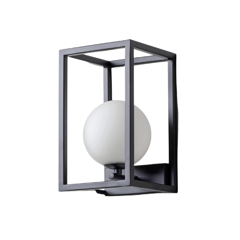 Charcoal grey lantern wall light