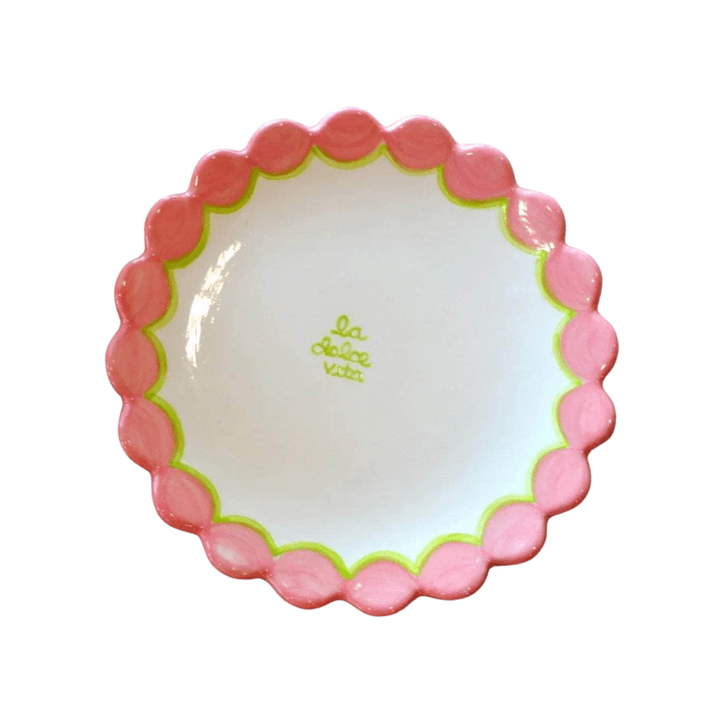 "La Dolce Vita" Scalloped Dessert Plate