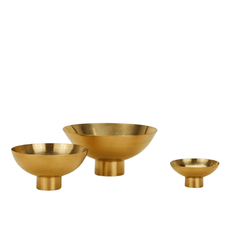 Essential Footed Bowl - Brass