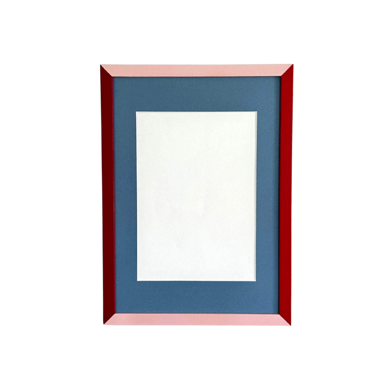 Painted Wood Picture Frame, Tricolour Pink
