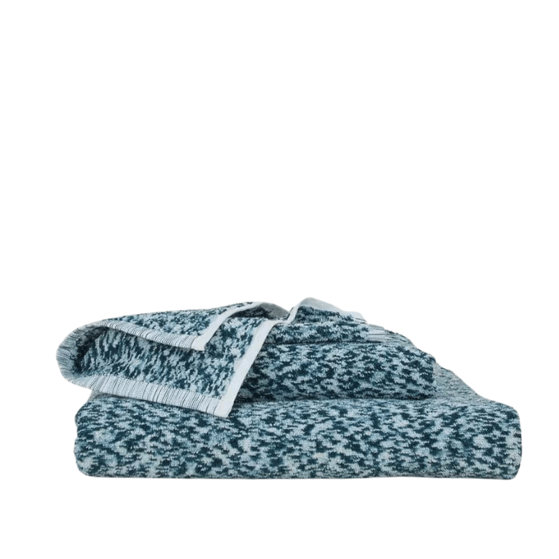 Space Dye Terry Towels - Peacock