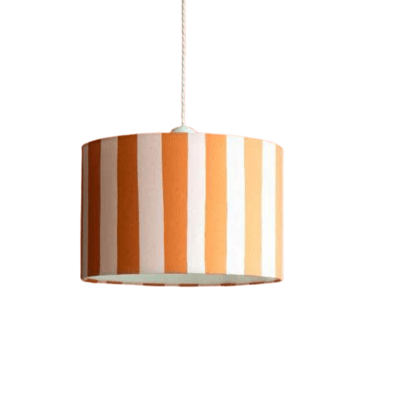Pink stripes print lamp shade