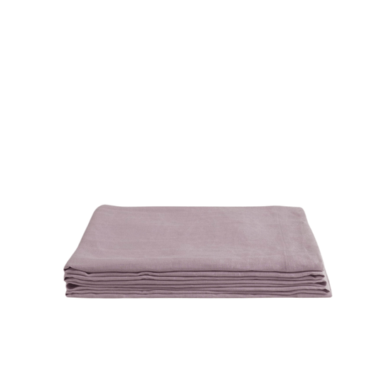 Hemp Flat Sheet Lilac White