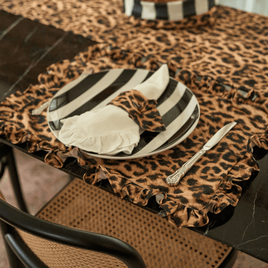 Load image into Gallery viewer, Animal Print Fabric Placemat - Between Us
